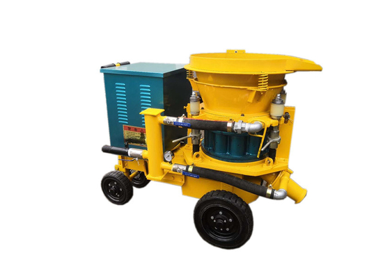เครื่องพ่นปูนซีเมนต์ 9m3 / H อุปกรณ์พ่นคอนกรีต Yellow