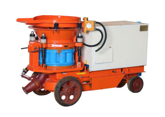 สีส้ม 5m3 / H เครื่องอัดฉีด คอนกรีต ขนาดเล็กพร้อมคอมเพรสเซอร์